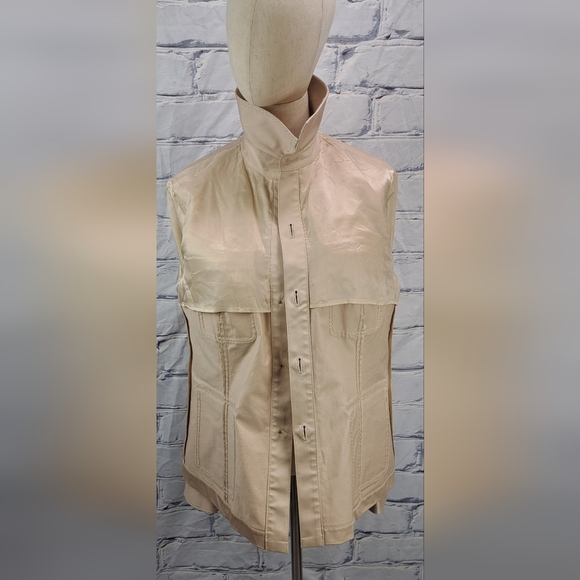 Brooks Brothers Women's Cargo Safari Jacket Stretch Cotton HQ Beige Size 10 US - Picture 9 of 12